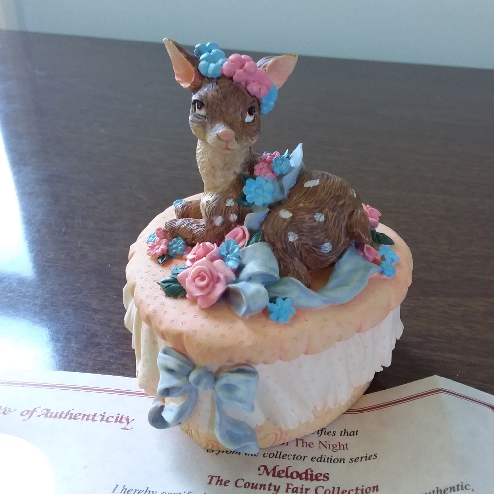 1970's Heritage House Melodies County Fair Collection fawn deer